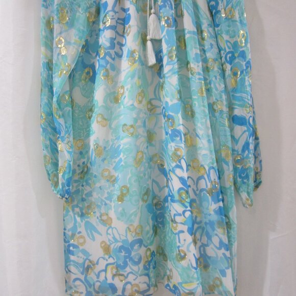 Lilly Pulitzer 4 Saria Silk Tunic Dress In A Pinch - Picture 4 of 8